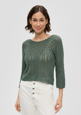 Pull-over QS en vert : devant