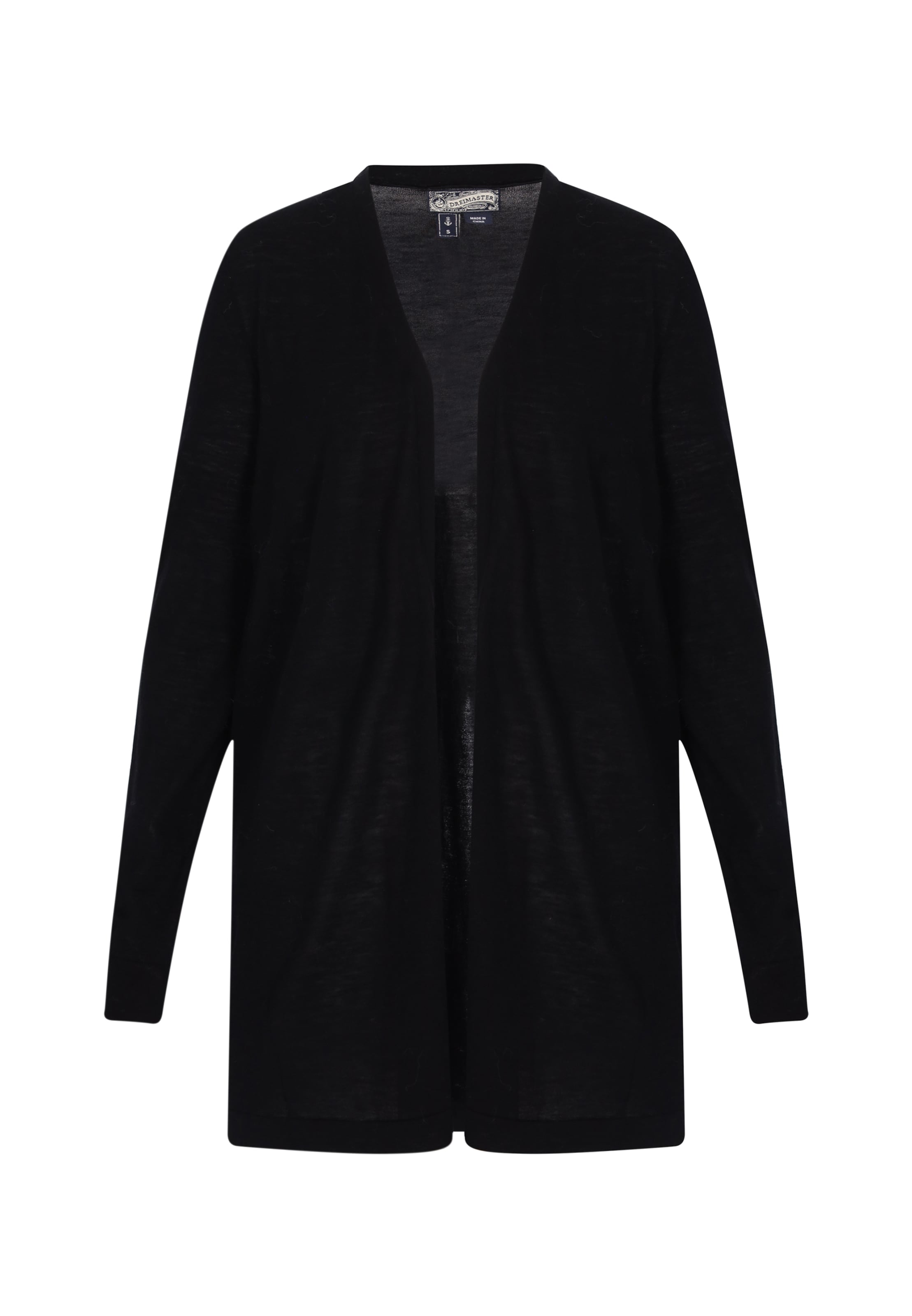 DreiMaster Klassik Gebreid vest in Zwart: voorkant