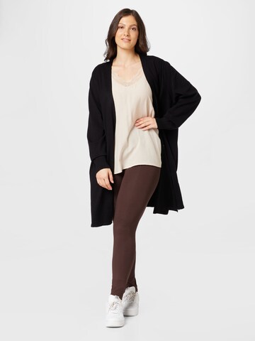 Zizzi Knit Cardigan 'Ella' in Black: front