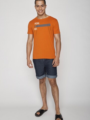 GREENBOMB Shirt 'Bike Pedal' in Orange