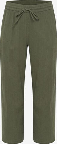 Pantalon 'Hella' KAFFE CURVE en vert : devant