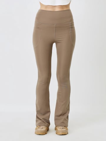 C&City Slimfit Legíny – hnědá