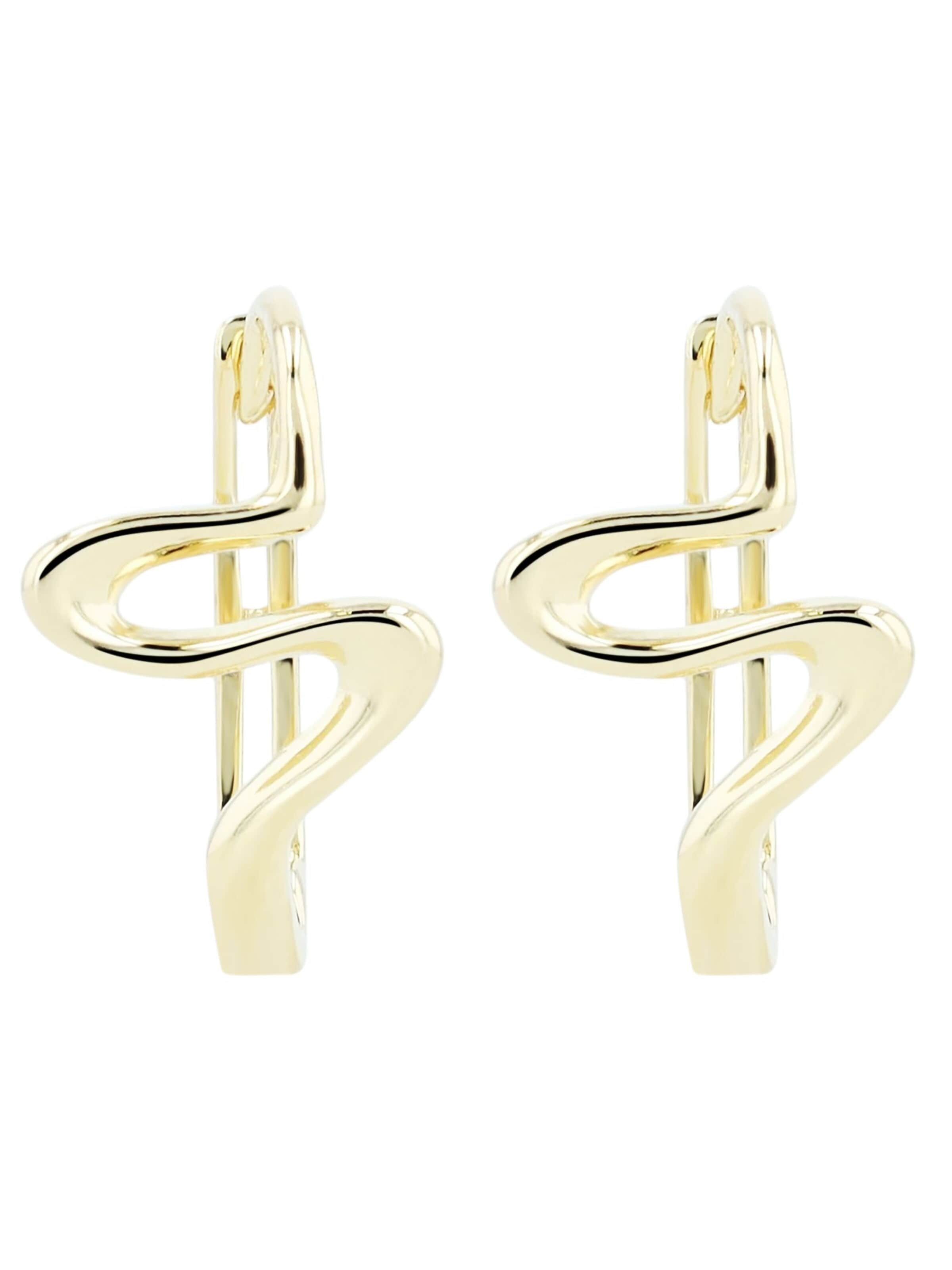 Akzent Earrings '"Maira" aus 925 Sterlingsilber, rhodiniert, langlebig' in Gold: front