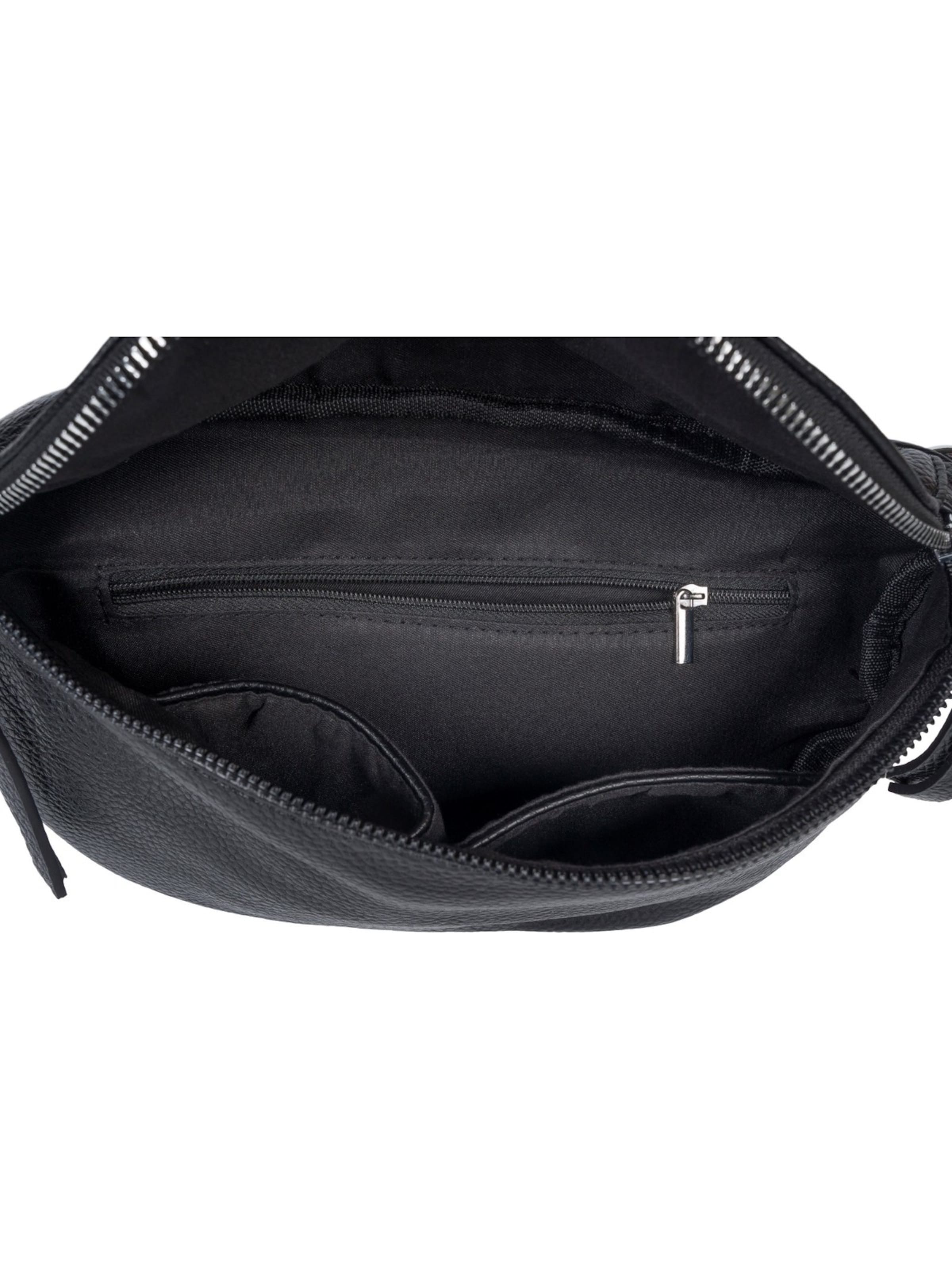 styleBREAKER Crossbody bag '2-Teiliges Set Halbmond Crossbody Bag' in Black