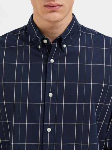 SELECTED HOMME - Slim Fit Camisa 'Theo' em azul