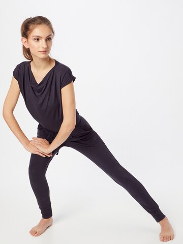 Effilé Pantalon de sport CURARE Yogawear en bleu