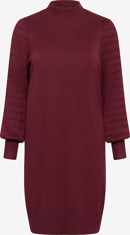 Robes en maille 'Lini' KAFFE CURVE en rouge : devant