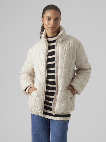 VERO MODA Winter Jacket in White: front