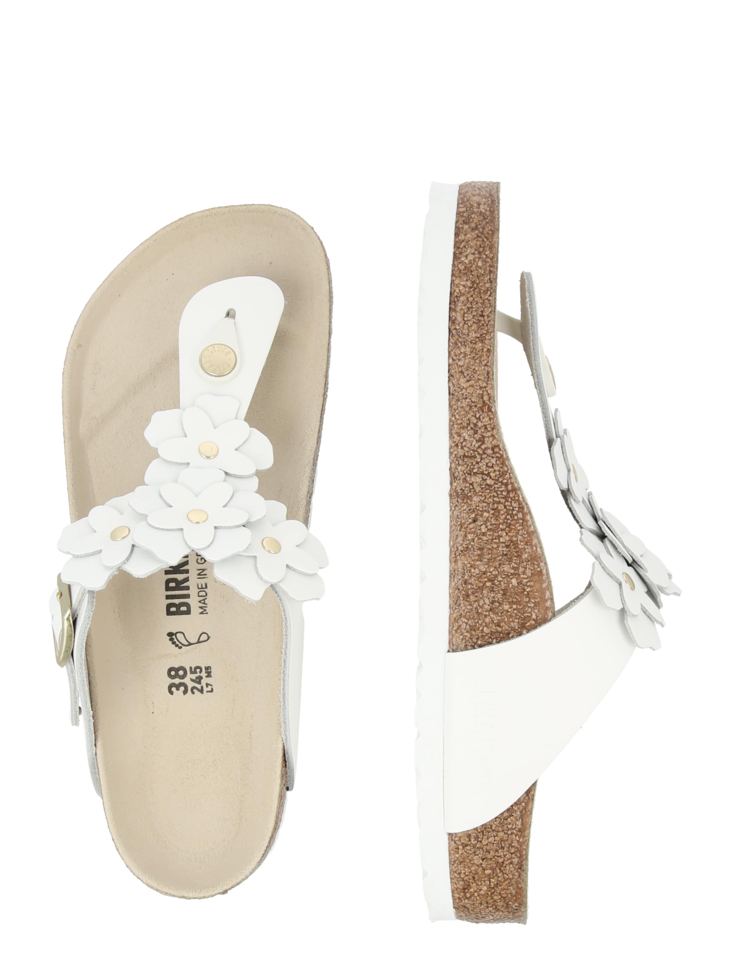 Flip-flops 'Gizeh' de la BIRKENSTOCK pe alb