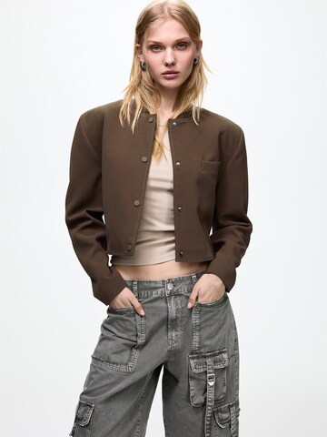 Pull&Bear Between-season jacket in Brown: front