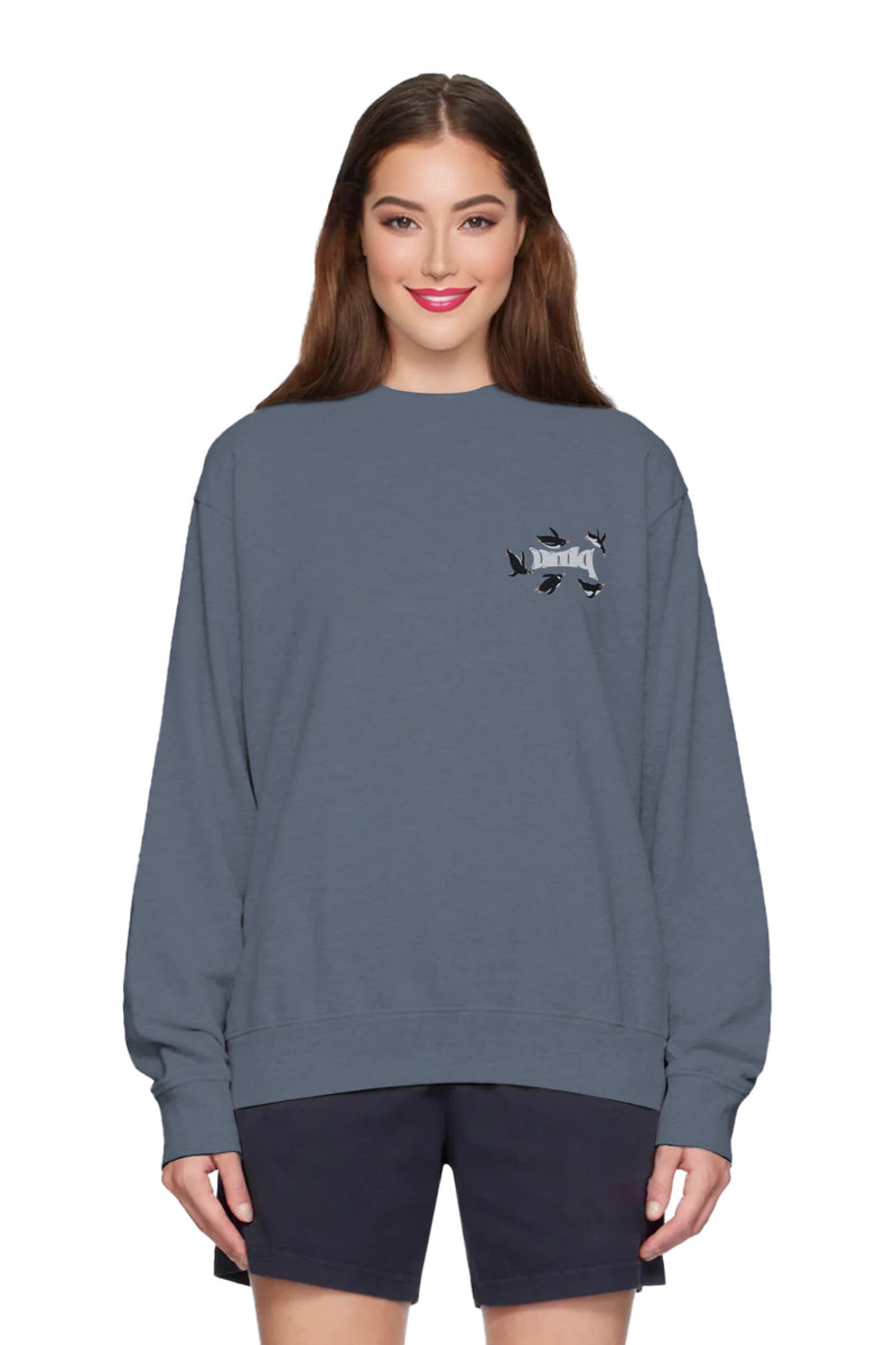 UNIQVIBE Sweatshirt in Grijs: voorkant