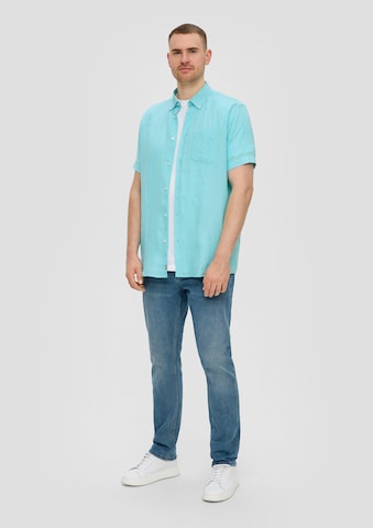 s.Oliver Men Tall Sizes Regular Fit Hemd in Blau