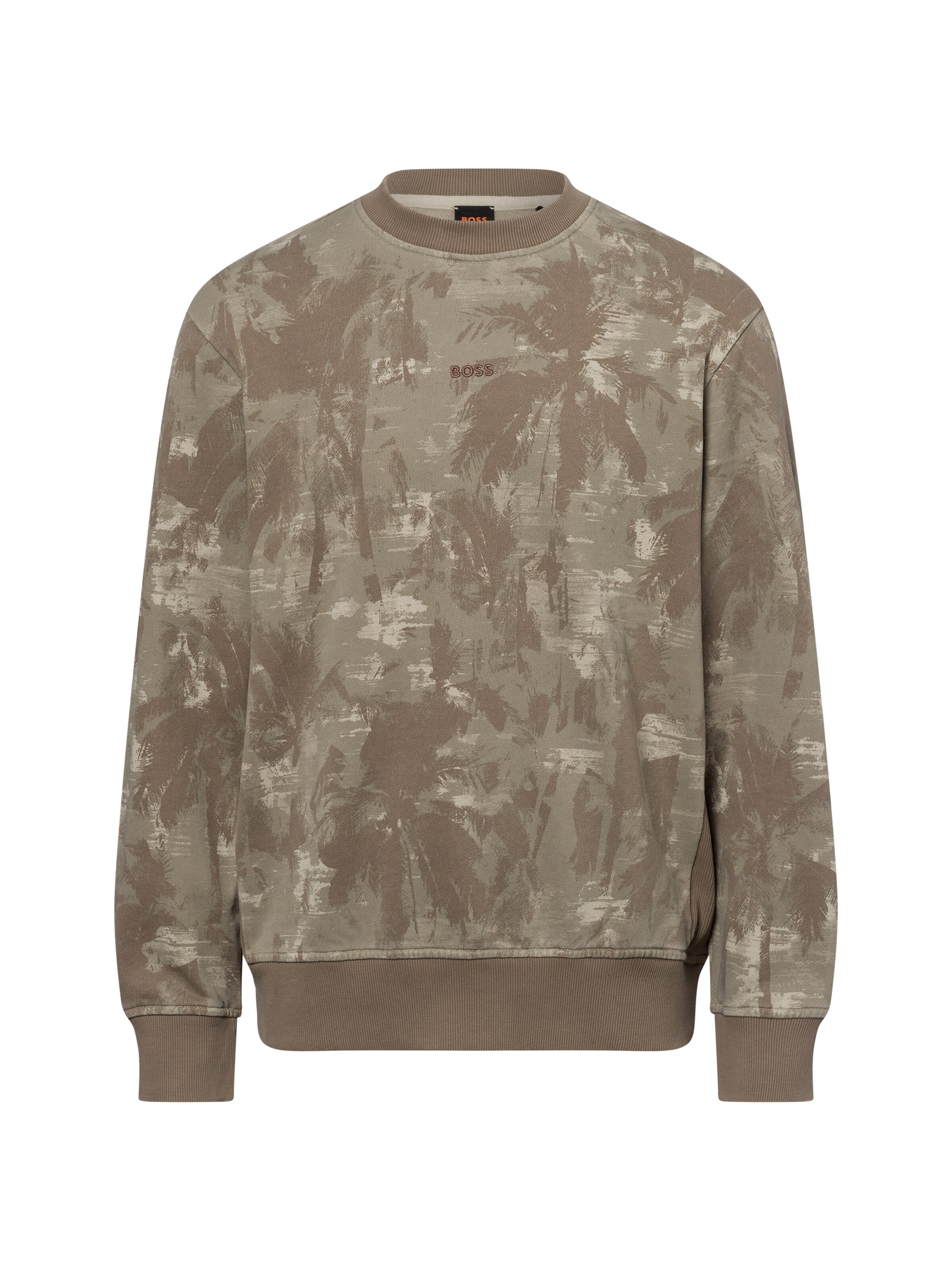 BOSS Sweatshirt 'We Jungle' in Beige: voorkant