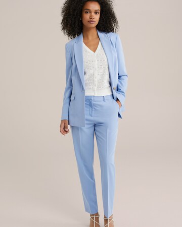 WE Fashion Regular Trousers with creases in Purple