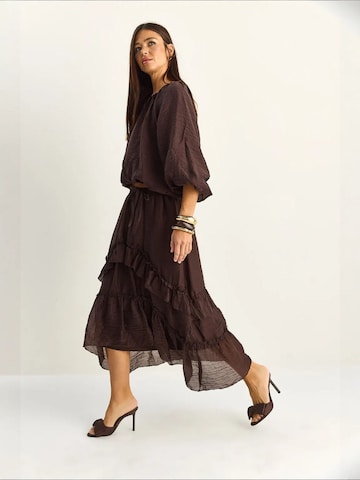 Chemisier Bianco Lucci en marron