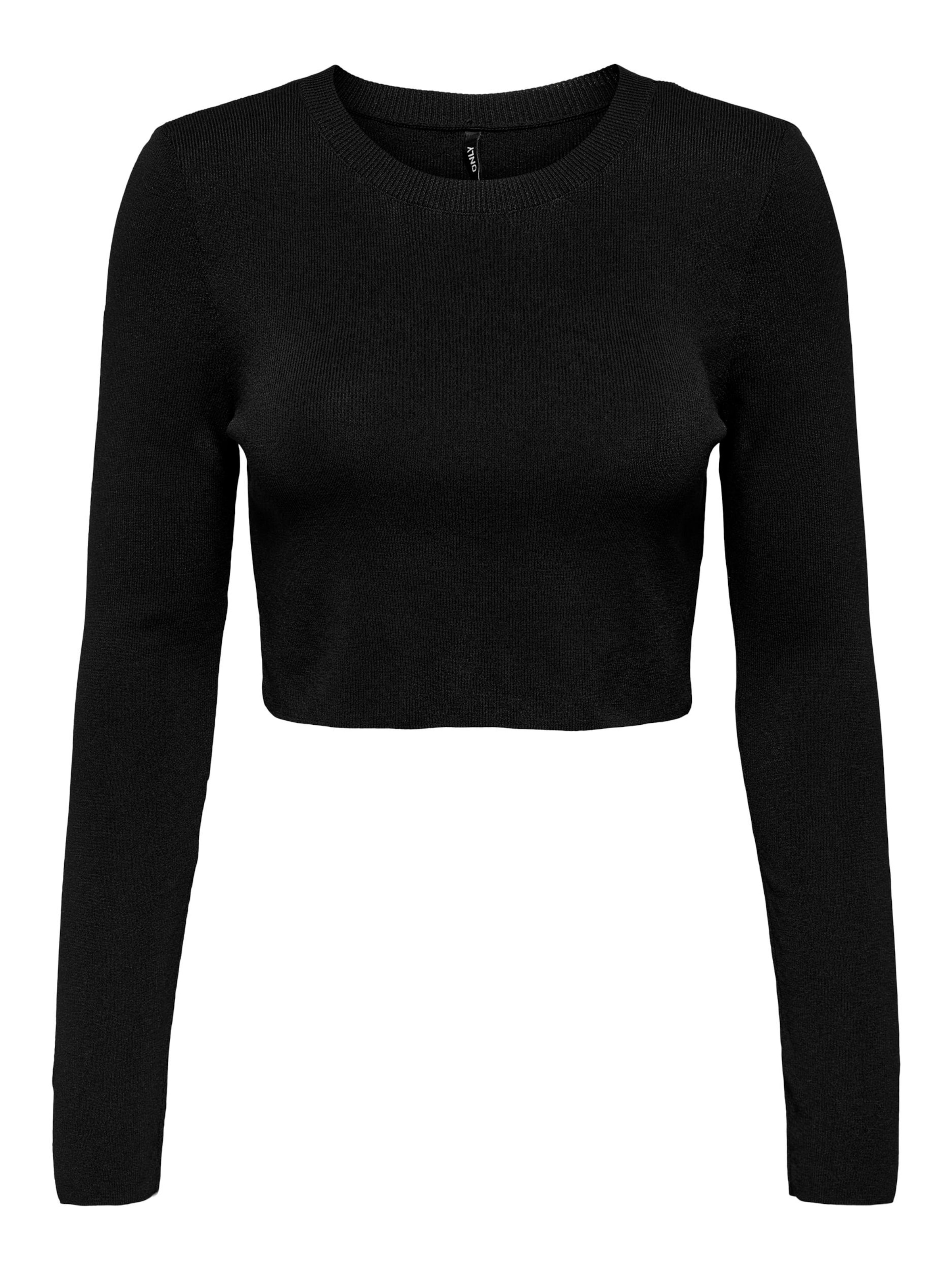 ONLY Kampsun 'TRINA', värv must: eest vaates