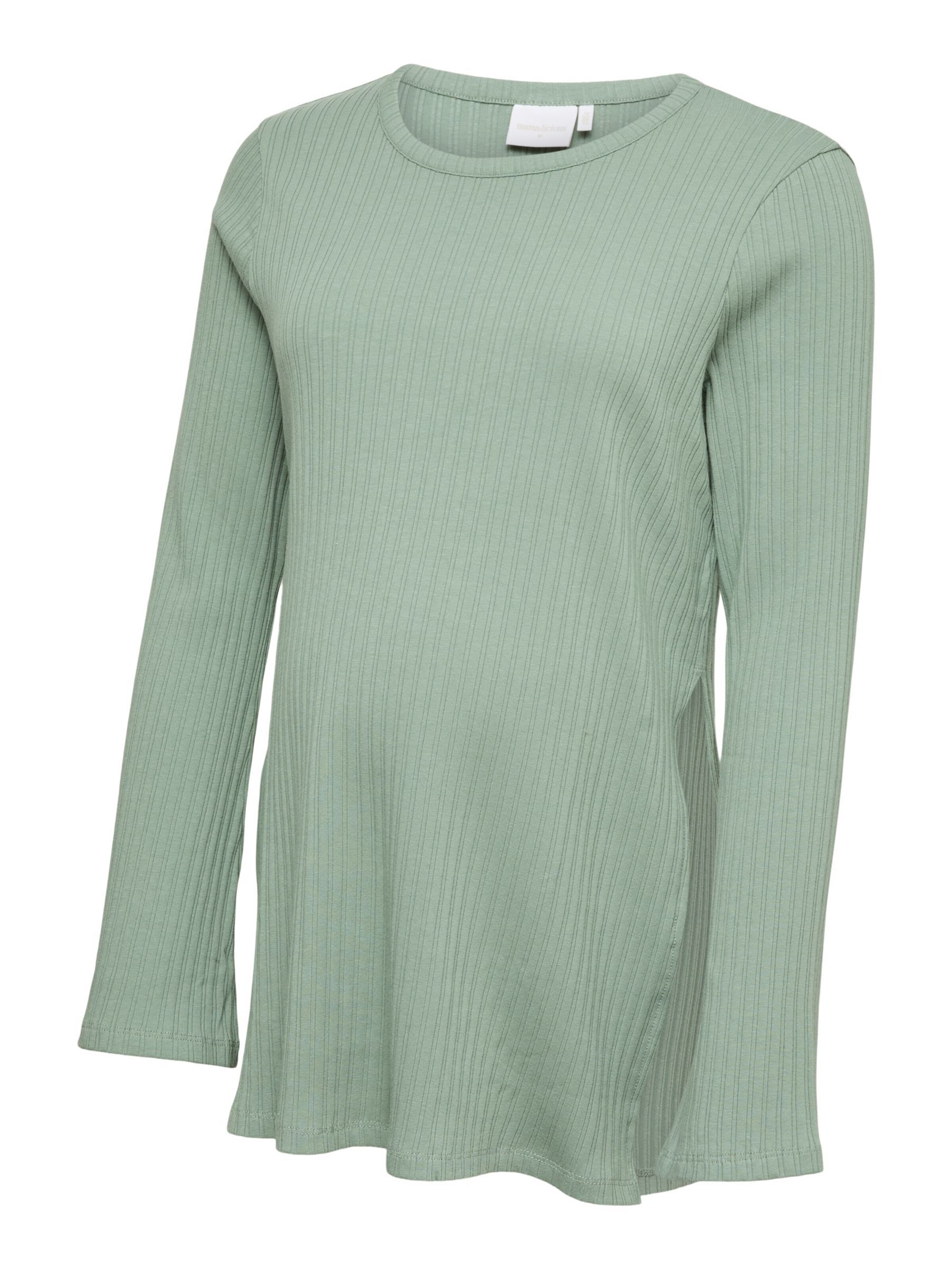 MAMALICIOUS Shirt in Groen: voorkant