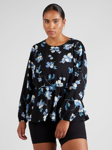 ONLY Curve Blouse 'BIANCA' in Zwart: voorkant