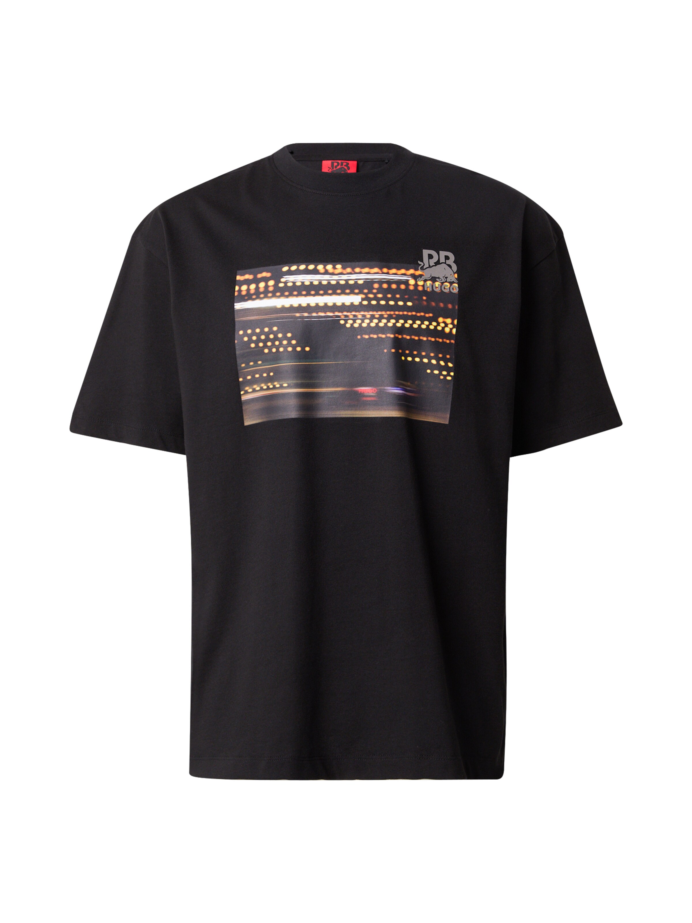 T-Shirt 'Daveley_RB' HUGO en noir : devant