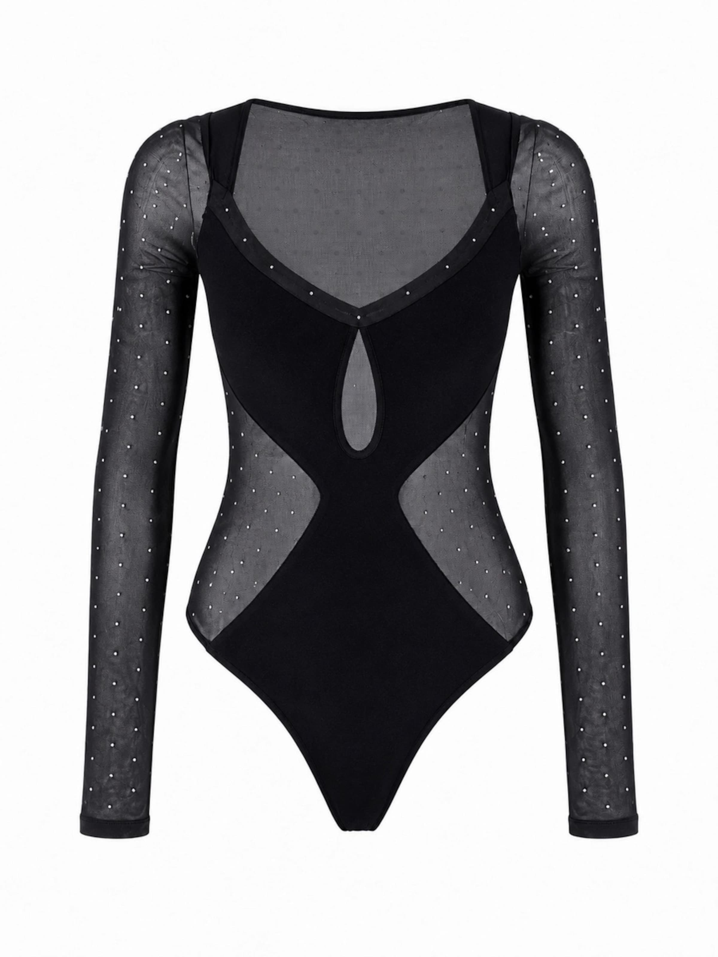 MYLAVIE by Sarah Harrison Shirt body in XS in de kleur Zwart, Productweergave
