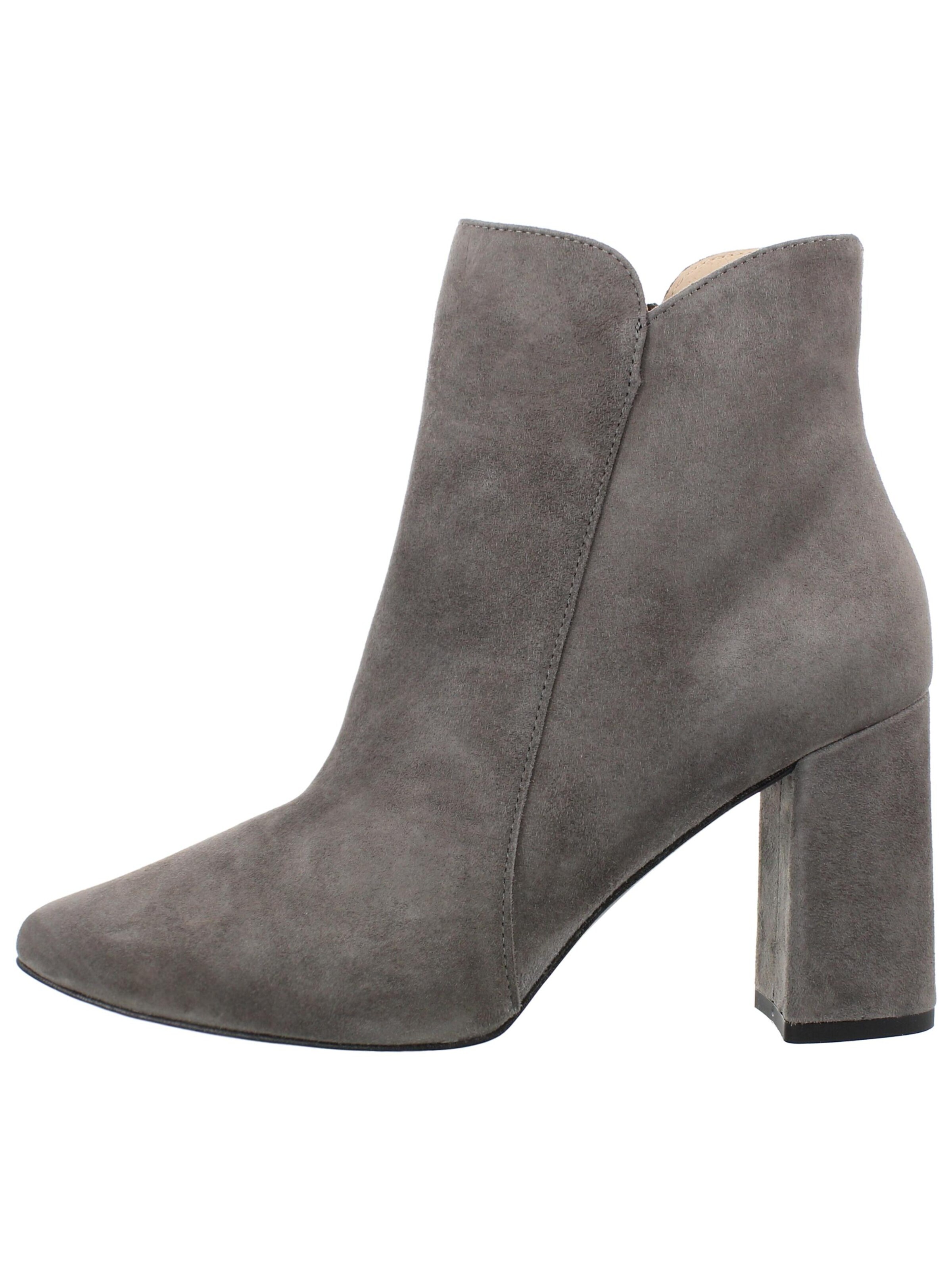 XAVER LUIS Schuhmanufaktur Booties 'VERO - Spitze Stiefelette mit Blockabsatz' in 36 in Grey, Item view