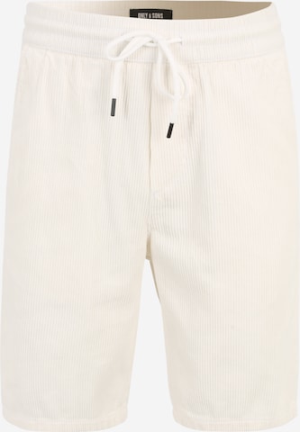 Pantalon 'LINUS' Only & Sons en blanc : devant