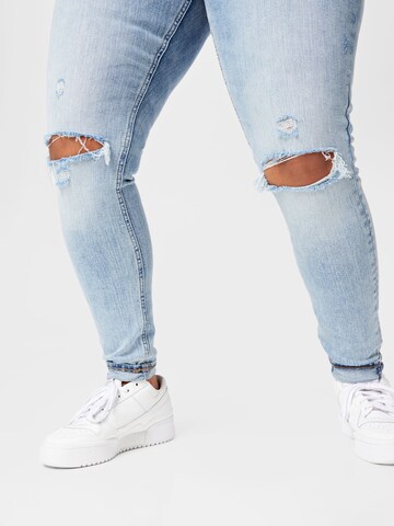 River Island Plus - Skinny Calças de ganga em azul