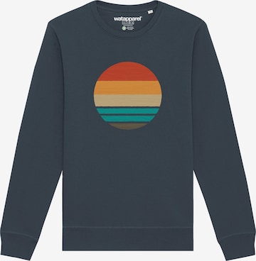 Watapparel Sweatshirt ' Retro Sunset Ocean ' in Grey: front