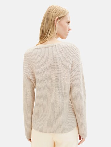 TOM TAILOR Pullover in Beige