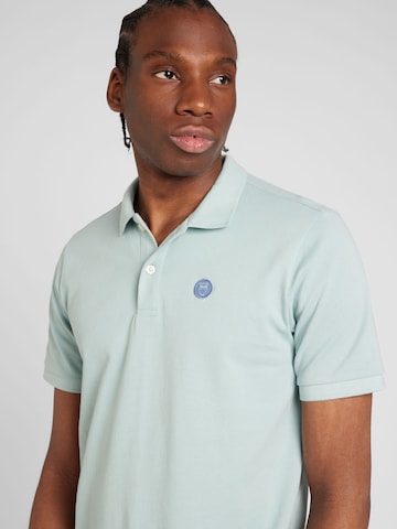 KnowledgeCotton Apparel Poloshirt 'ROWAN' in Blau