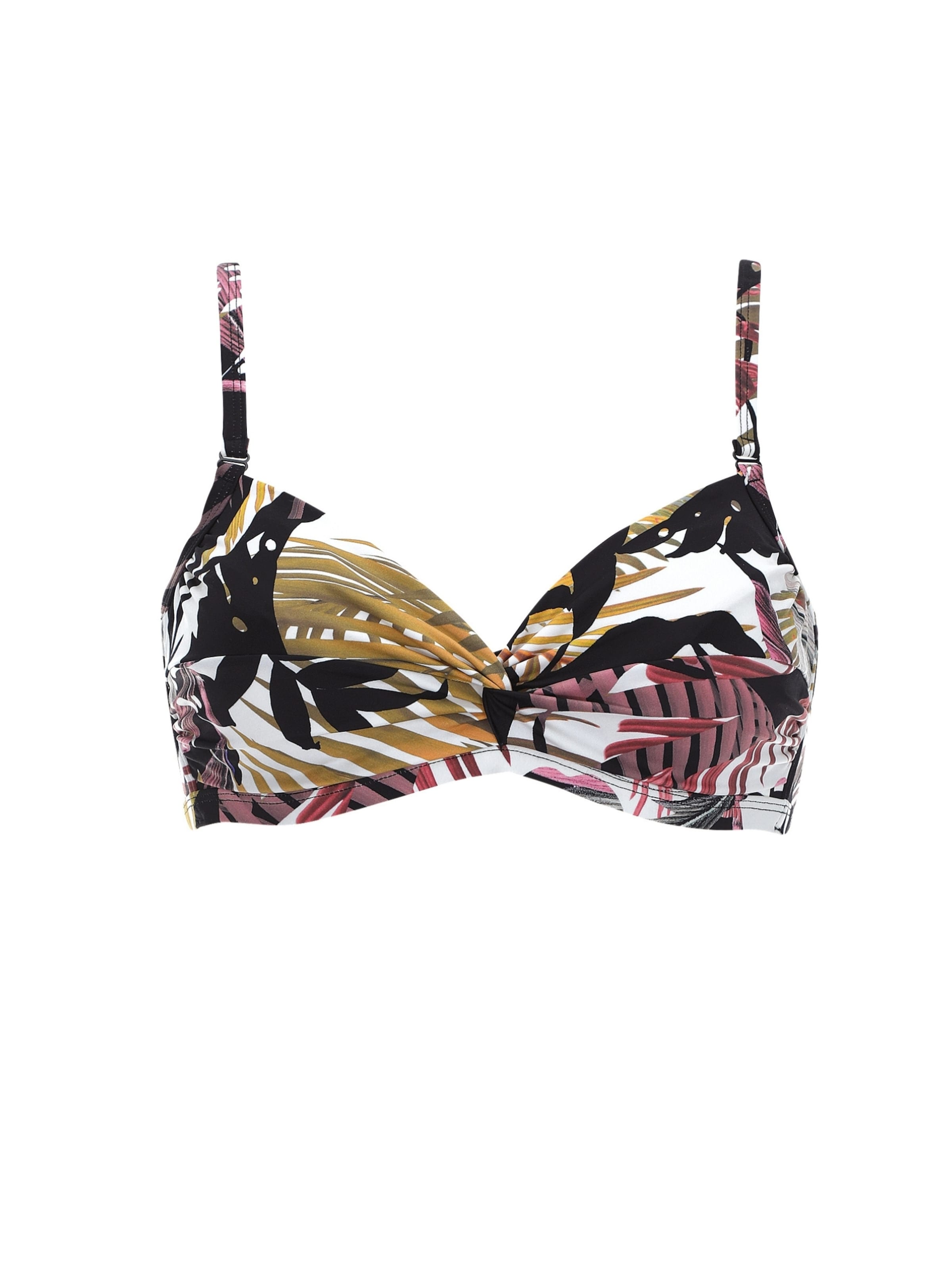 OLYMPIA Bralette Bikini top 'Tropical' in Black: front