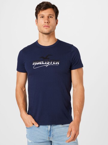 T-Shirt HOLLISTER en bleu : devant