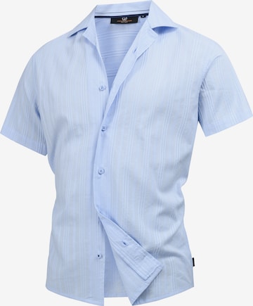 INDICODE JEANS Regular fit Button Up Shirt 'Way' in Blue: front