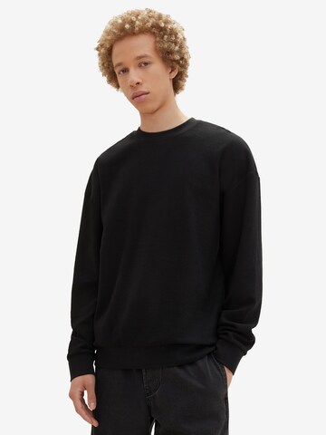 TOM TAILOR DENIM Sweatshirt in Black