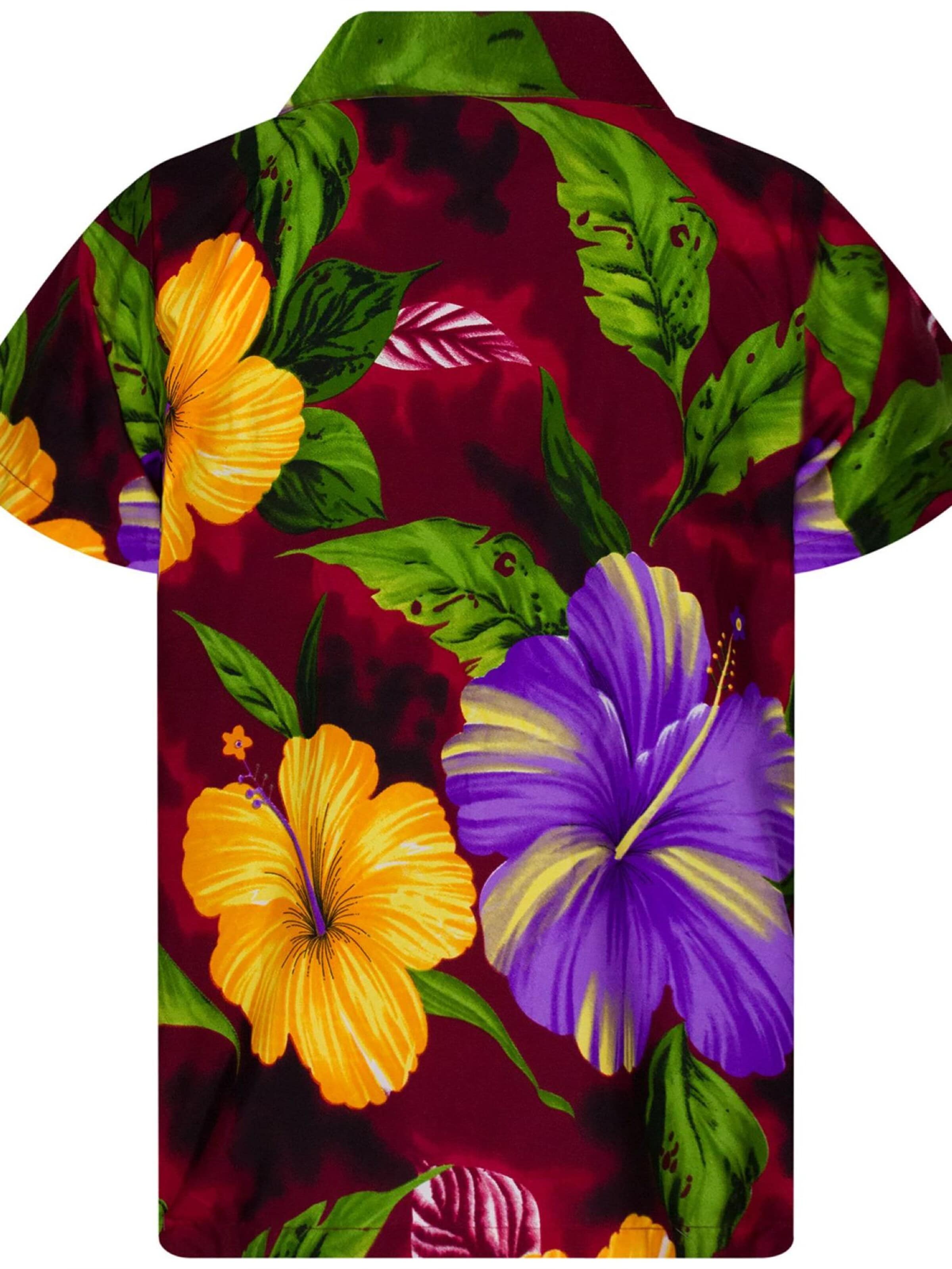 Maglietta 'Big Flower' di King Kameha in rosso
