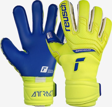 REUSCH Athletic Gloves 'Attrakt Duo' in Yellow: front