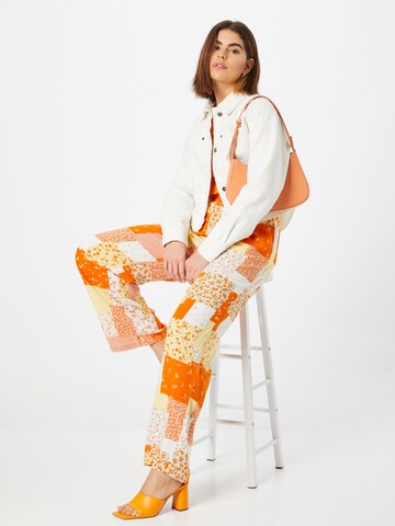 Wide Leg Pantalon Monki en orange