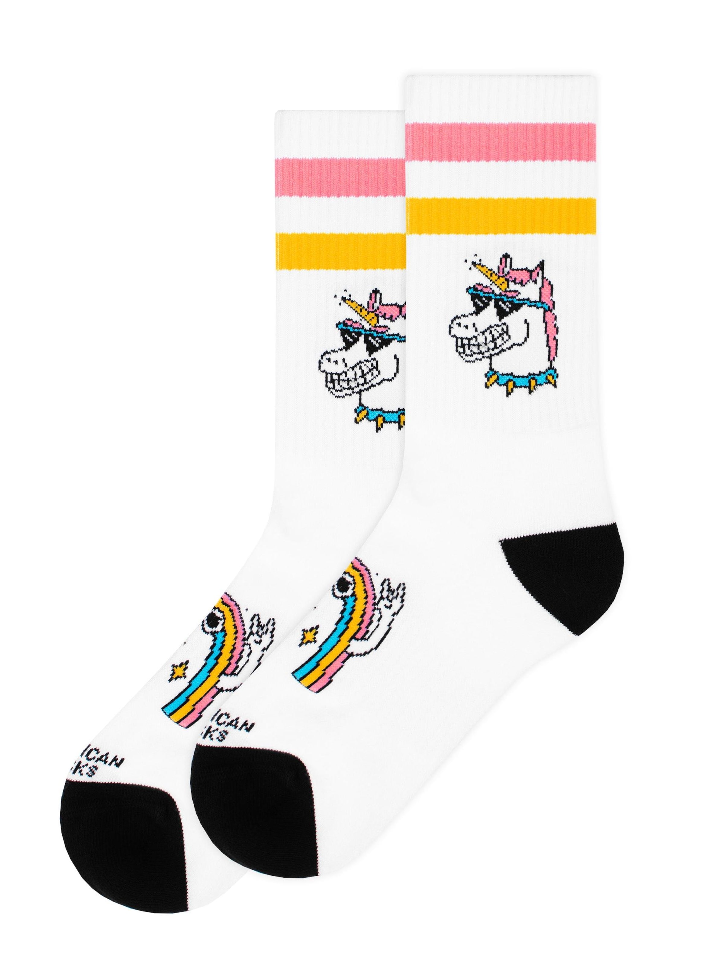 American Socks Socken 'Unicorn'‌ in Weiß: Vorderseite