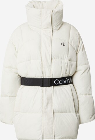 Veste mi-saison Calvin Klein Jeans en blanc : devant