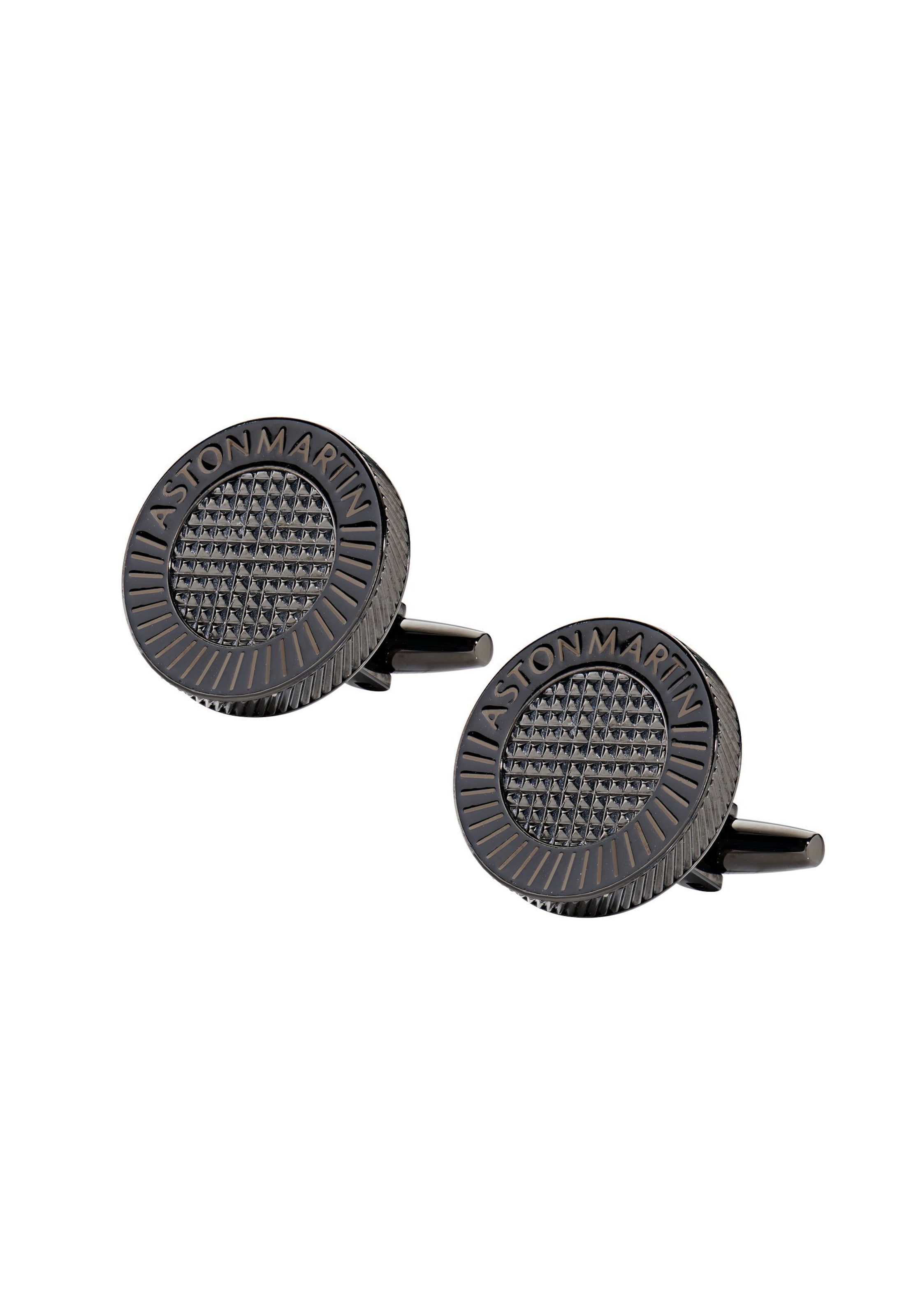 Aston Martin Cufflinks in Black: front