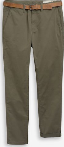 TOM TAILOR DENIM Chino kalhoty – zelená: přední strana