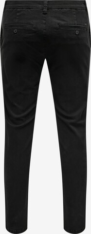 Coupe slim Pantalon chino 'Pete' Only & Sons en noir