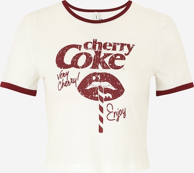 Only Petite Majica 'ONLCOCA COLA' u boja vina / bijela, Pregled proizvoda