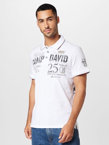 CAMP DAVID Poloshirt (GOTS) in Weiß: predná strana