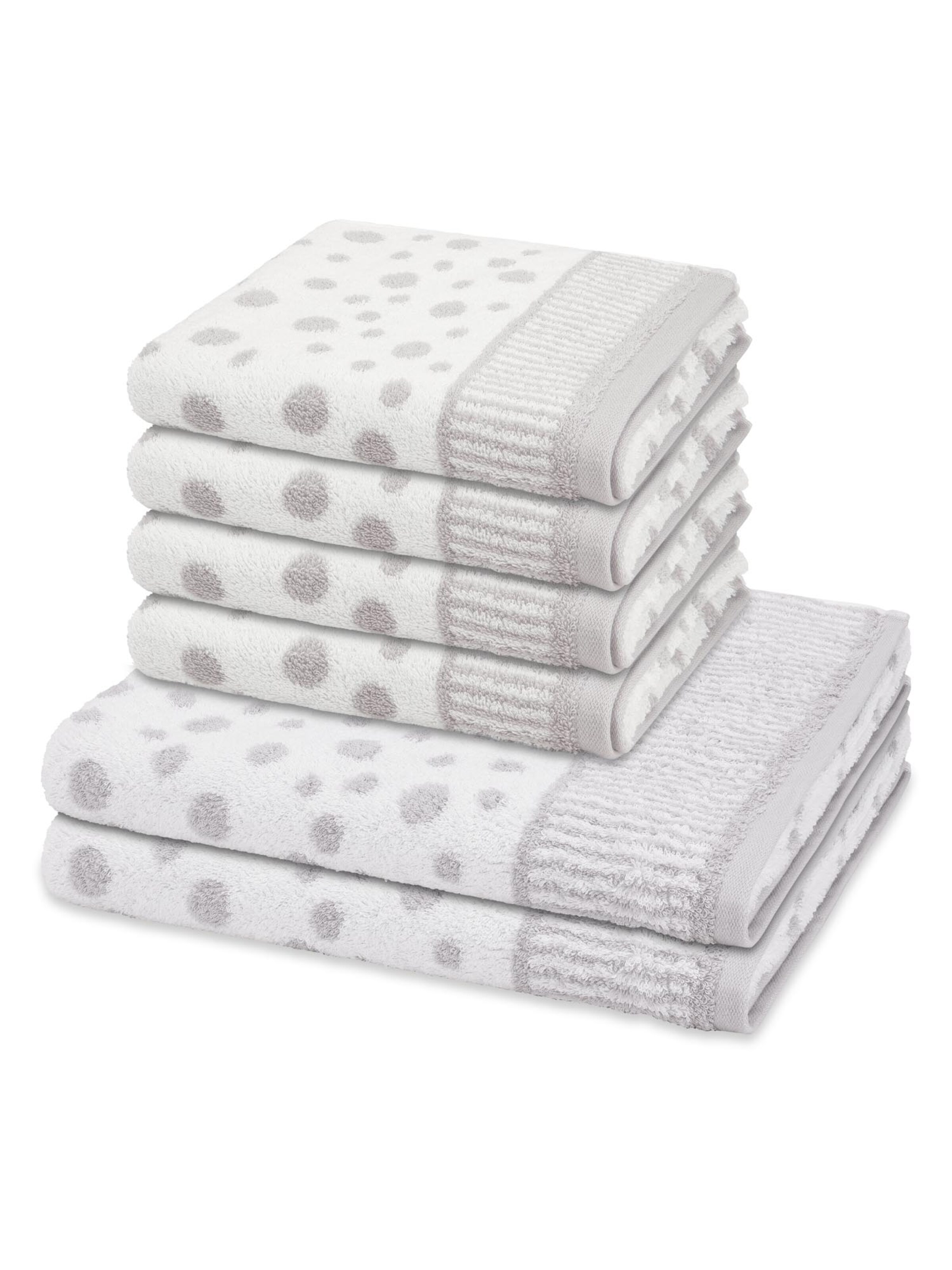ROSS Towel 'Punkte allover' in Grey: front