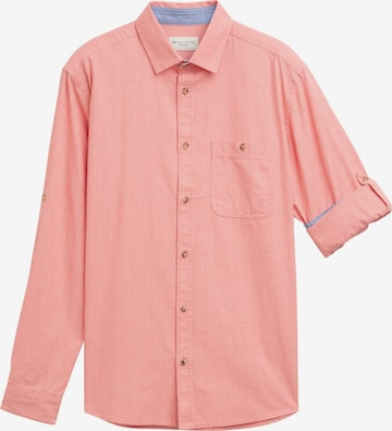 TOM TAILOR Button Up Shirt in Red: front