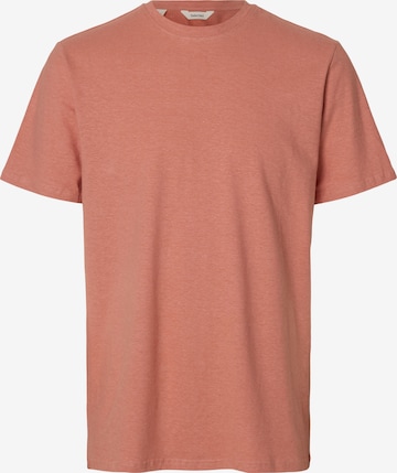 T-Shirt 'SLHAdam' SELECTED en rouge : devant
