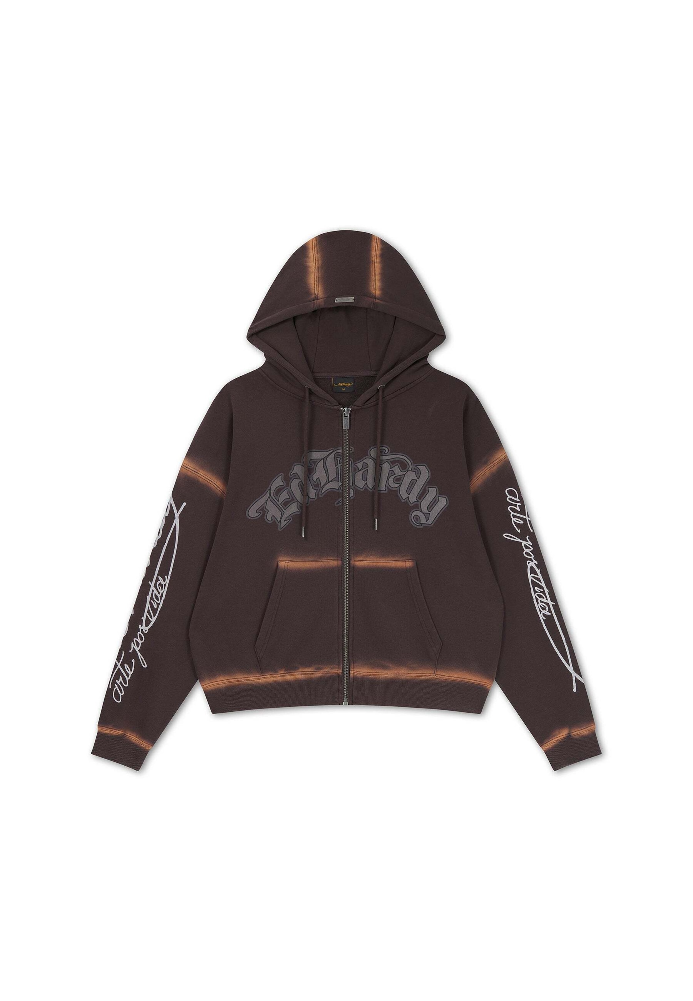 Ed Hardy Sweatjakke i brun: forside
