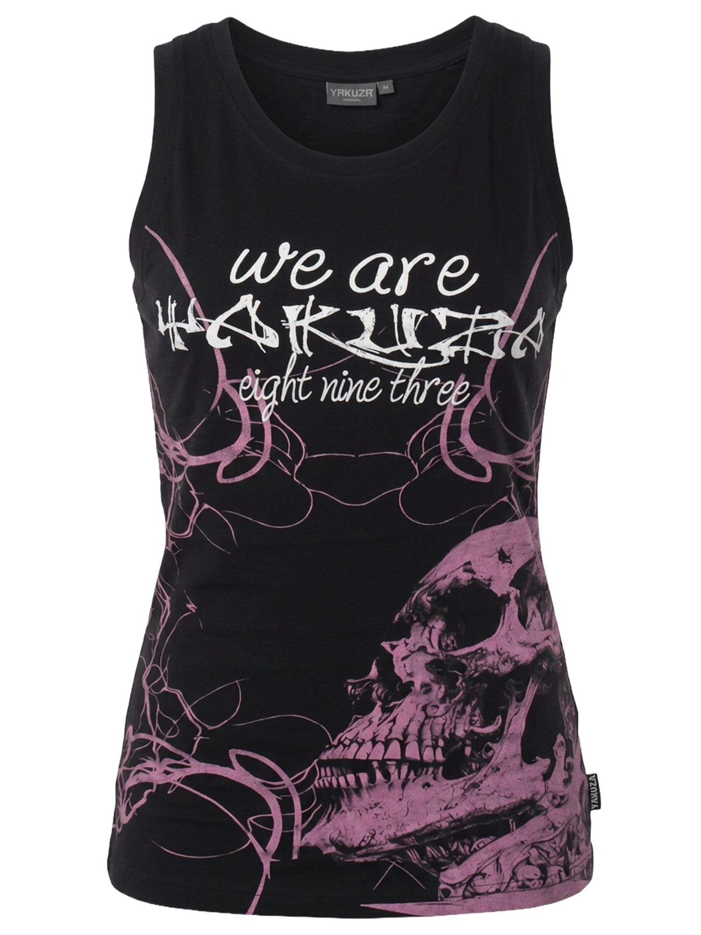 Yakuza Top 'Pareidolia' in Black: front