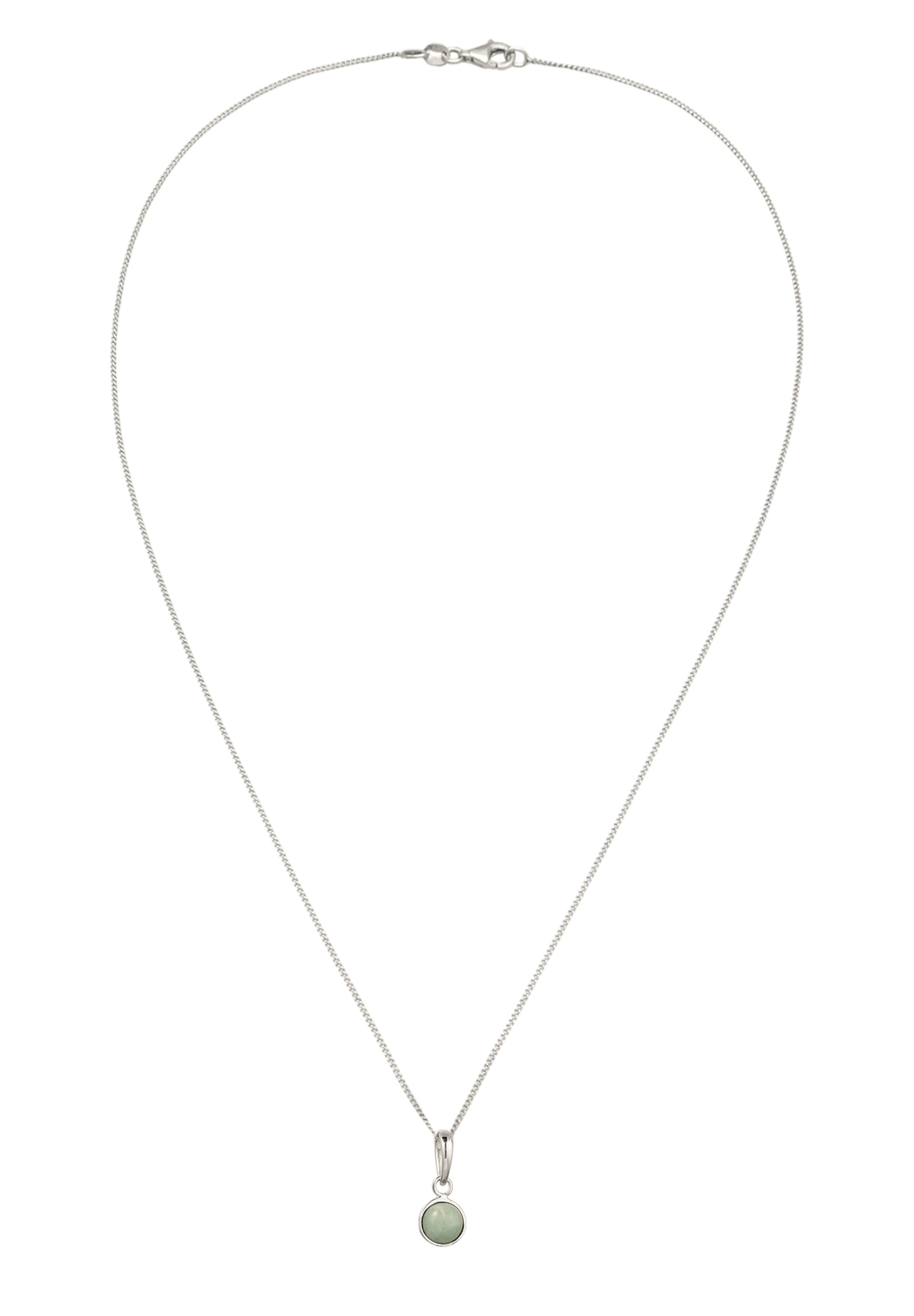 ELLI Necklace 'Jade' in Silver: front